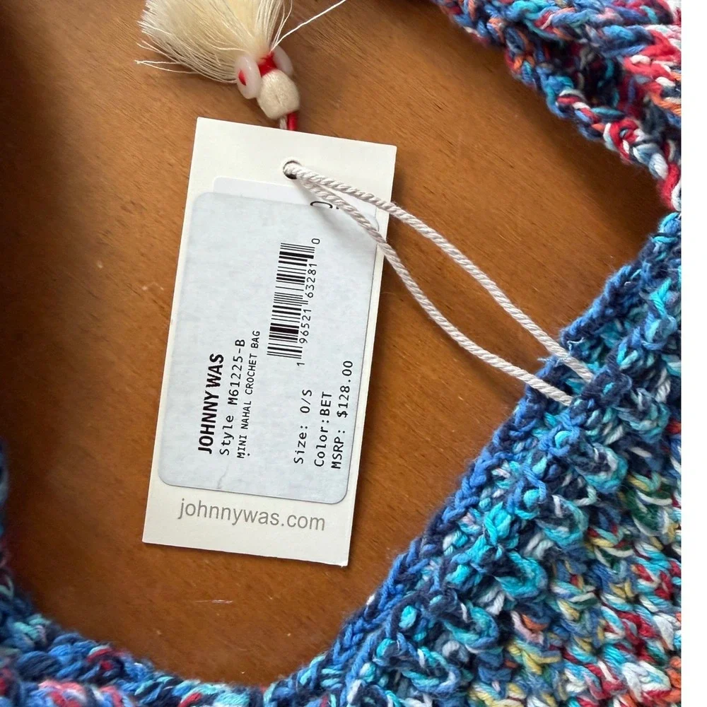 Johnny Was NWT Multicolor NAHAL CROCHET BAG‎ NWT 100% Cotton Boho